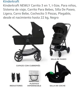 Carrito y Silla de Paseo Kinderkraft Negro
