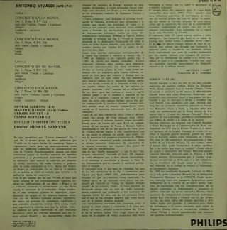 Concerti di Vivaldi. Henryk Szeryng. LP 1978