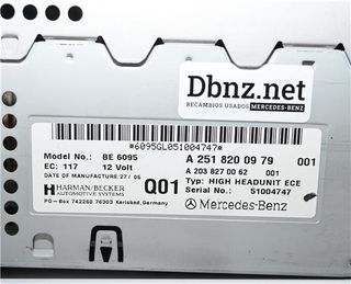 RADIO / CD Mercedes-Benz Clase R (BM 251)(09.2005->) 3.0 R 350 CDI 4Matic (251.022) [3,0 Ltr. - 165 kW CDI CAT]