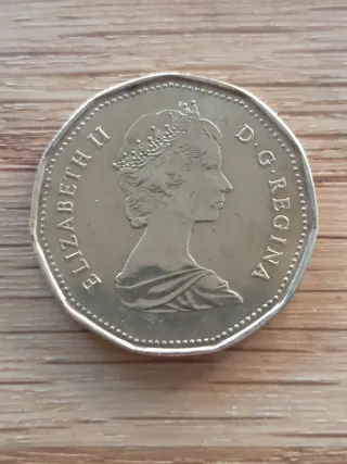 Moneda Canadá 1 Dólar 1988