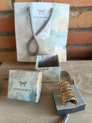 Pendientes Aponeida Nefertiti Oro Multicolor