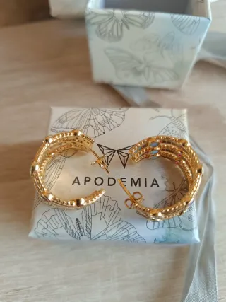 Pendientes Aponeida Nefertiti Oro Multicolor