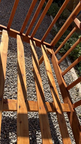 Cuna antigua madera restaurada