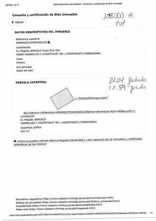 Terreno en venta en L' Hospitalet de l'Infant en Vandellòs i l'Hospitalet de l'Infant