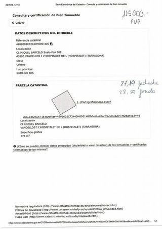 Terreno en venta en L' Hospitalet de l'Infant en Vandellòs i l'Hospitalet de l'Infant