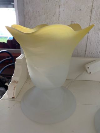 Coppia abat jour in vetro