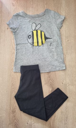 Completo 2/3 anni leggings e maglietta BabyGap