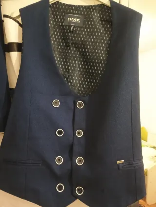 Traje de novio SMK azul talla S