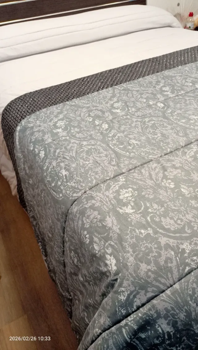 Edredón 150cm Gris y Blanco