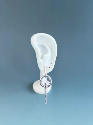 Pendientes Uno de 50 Plata