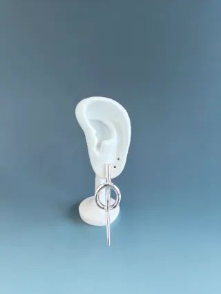 Pendientes Uno de 50 Plata