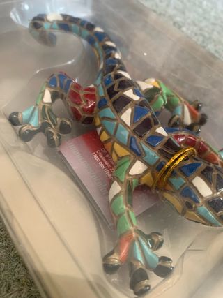 Figura lagarto mosaico nueva en caja