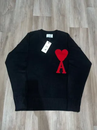 Maglione Ami Paris cuore rosso taglia M