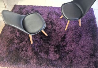 Alfombra GRANDE Pelo Morado Poliéster