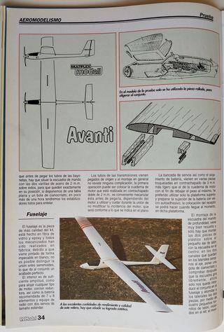 Aeromodelismo RCModel AVANTI calidad y rendimiento