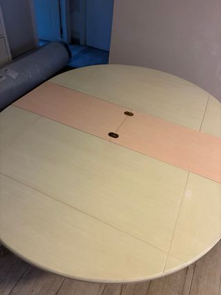 Mesa extensible redonda madera