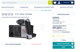 Destornillador Eléctrico Weidmuller DMS PRO
