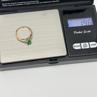 Anillo Oro 9kt con Esmeralda