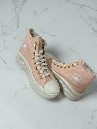 Converse plataforma rosa