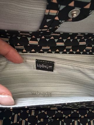 Cartera Kipling Negra Multicolor