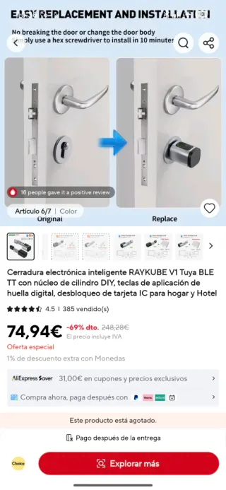 Cerradura Inteligente Tuya