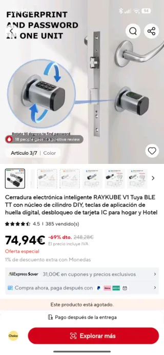 Cerradura Inteligente Tuya