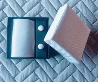 Conjunto Corbata y Gemelos Ceremonia Elegante