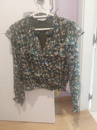 Blusa floral manga larga