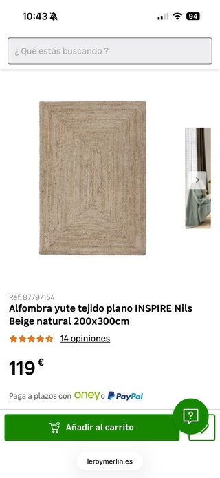 Tappeto in iuta naturale grande Leroy Merlin