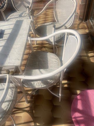 Juego Terraza Mesa y 4 Sillas