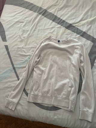 Sudadera básica H&M blanca