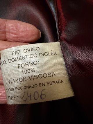Chaqueta de cuero roja DEUBO