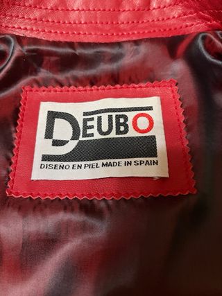 Chaqueta de cuero roja DEUBO
