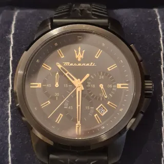 Orologio Maserati Uomo Nero e Oro