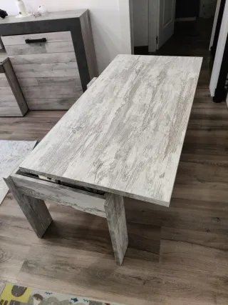 Mesa centro elevable madera