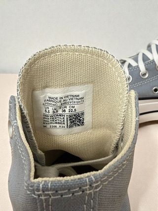 Converse plataforma azul y blanco