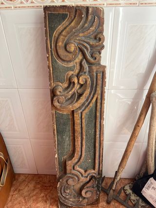 Moldura antigua decorativa tallada, largo 110,