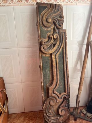 Moldura antigua decorativa tallada, largo 110,