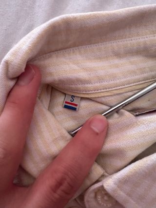 Camisa El Ganso Beige Rayas Finas