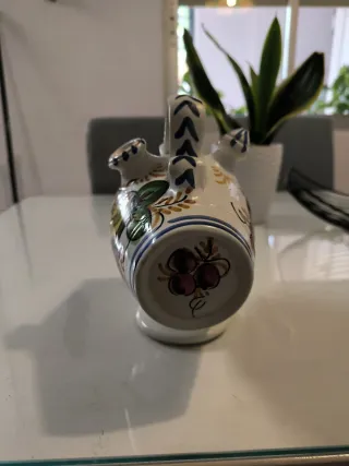 Botijo de cerámica tipo barril de 22 cm