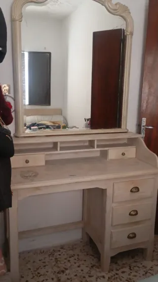 Tocador escritorio restaurado madera