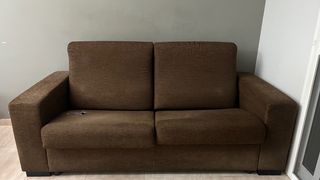 Sofá Cama Marrón Tela
