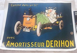Póster vintage Amortisseur Derihon