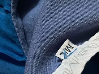 Top seta drappeggiato blu cobalto