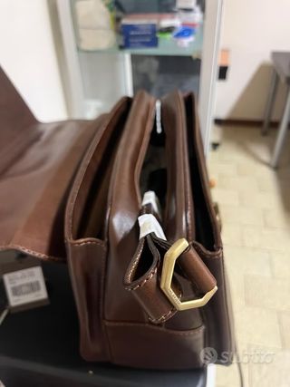 Borsa The Bridge in pelle marrone