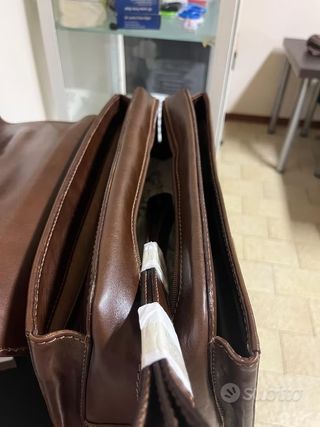 Borsa The Bridge in pelle marrone