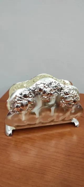 Ciotola e 2 porta tovaglioli silver