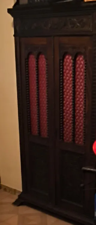 Armario Castellano Vintage Madera y Tela