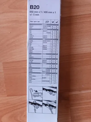 Escobillas limpiaparabrisas Classic B20