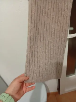 Traje de punto beige